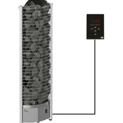 Sale Sähkökiuas Tower Corner Ni2 6 kW 5-8 m³ erillinen ohjaus Sähkökiukaat