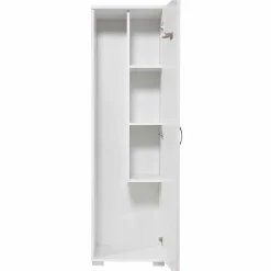 Outlet Siivouskaappi Tuval 063, leveys 50cm, korkeus 176cm, valkoinen Siivouskaapit