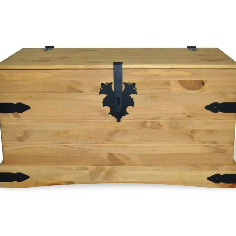 Online Säilytysarkku meksikon mänty corona-sarja 91x49,5x47 cm Säilytysarkut
