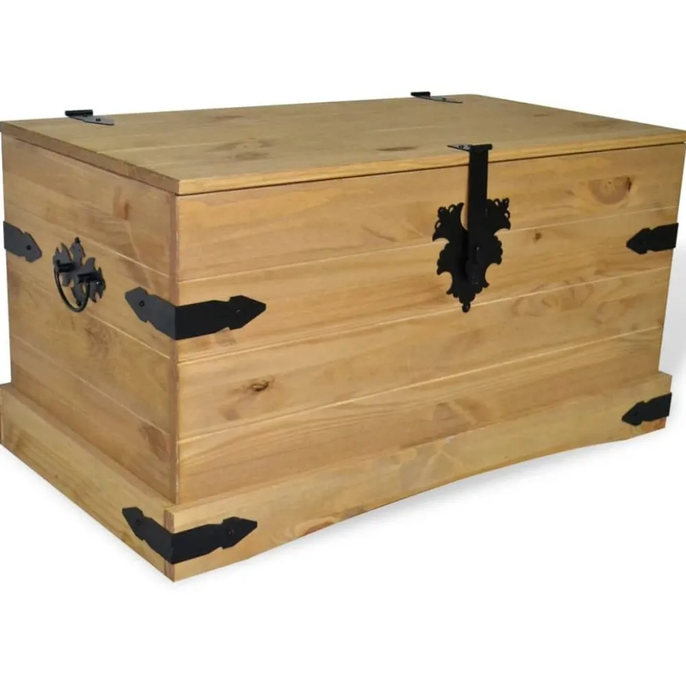 Online Säilytysarkku meksikon mänty corona-sarja 91x49,5x47 cm Säilytysarkut