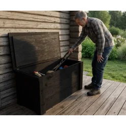 Online Säilytysarkku 57 x 61 x 130 cm eri värejä Säilytyslaatikot Ulos|Puiset Puutarhakalusteet