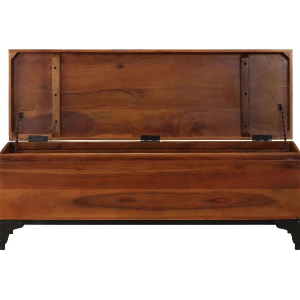 Best Säilytysarkku 110x35x41 cm akaasiapuu Säilytysarkut