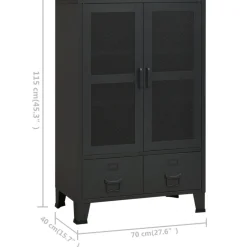 Säilytysarkku 70x40x115cm, metalli, eri värejä*FinePRICE Outlet