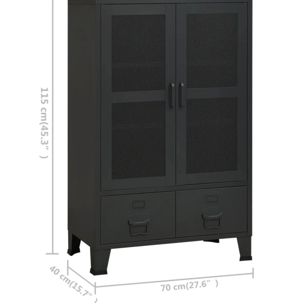 Säilytysarkku 70x40x115cm, metalli, eri värejä*FinePRICE Outlet