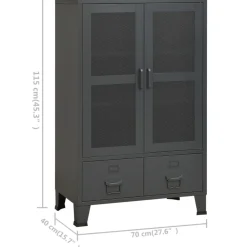 Säilytysarkku 70x40x115cm, metalli, eri värejä*FinePRICE Outlet