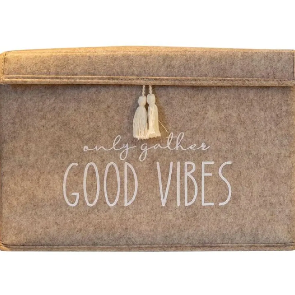 Outlet Säilytyskori Good Vibes, 35x23x23cm, kerma Piensäilytys Ja Korit