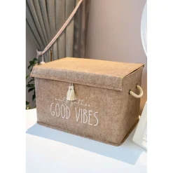 Outlet Säilytyskori Good Vibes, 35x23x23cm, kerma Piensäilytys Ja Korit
