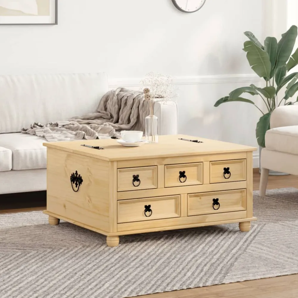 New Säilytyslaatikko Corona 90x78x45 cm täysi mänty (02770) Säilytysarkut
