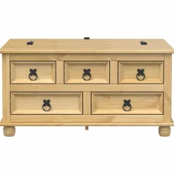 New Säilytyslaatikko Corona 90x78x45 cm täysi mänty (02770) Säilytysarkut