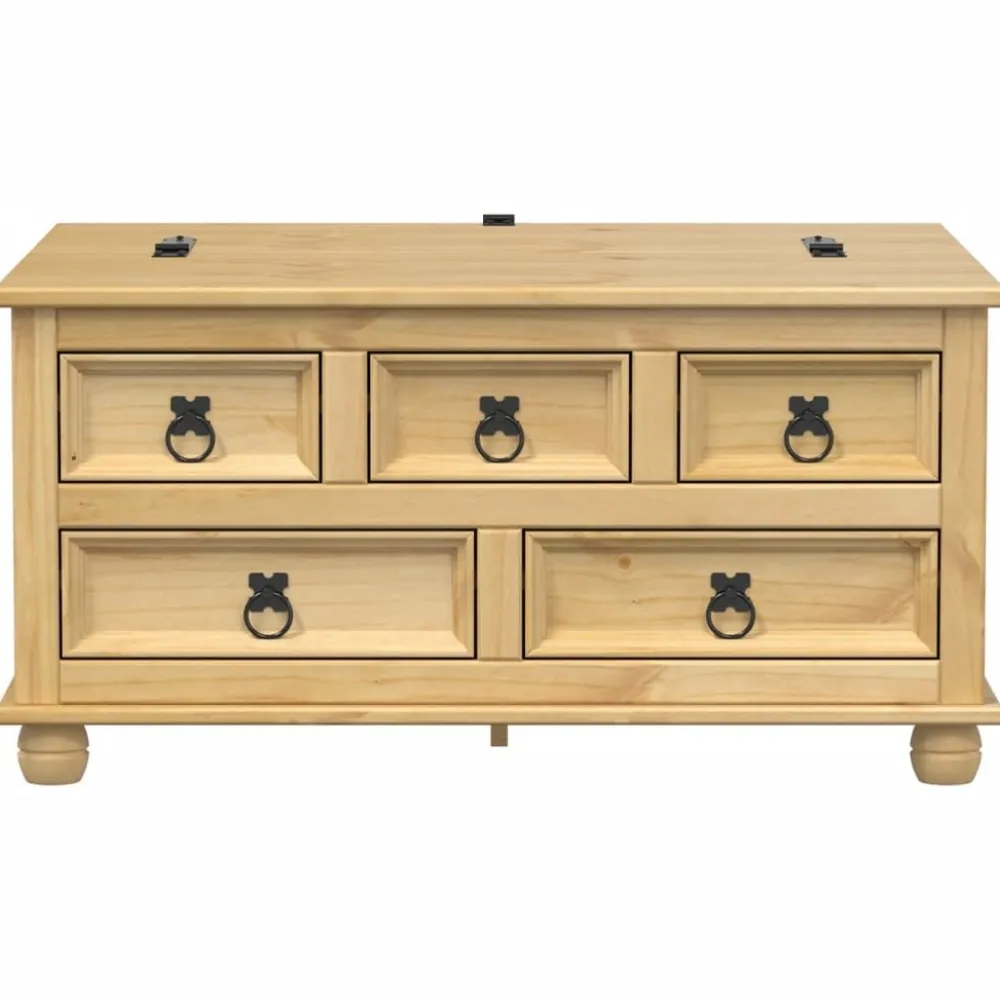 New Säilytyslaatikko Corona 90x78x45 cm täysi mänty (02770) Säilytysarkut
