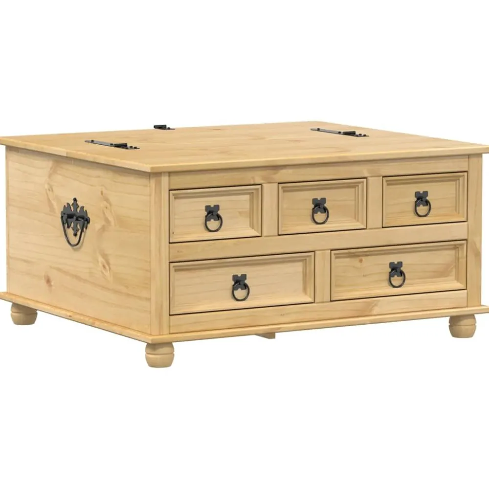 New Säilytyslaatikko Corona 90x78x45 cm täysi mänty (02770) Säilytysarkut