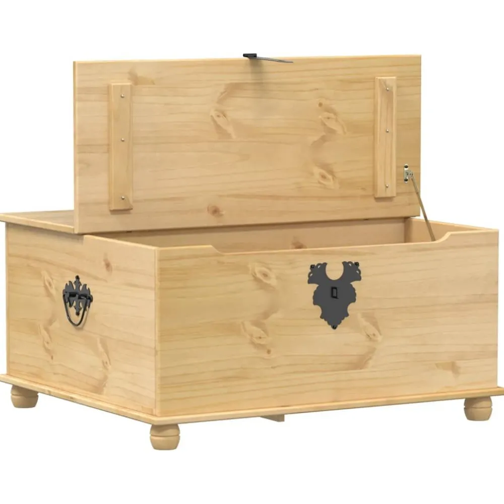 New Säilytyslaatikko Corona 90x78x45 cm täysi mänty (02770) Säilytysarkut