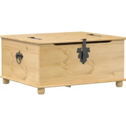 New Säilytyslaatikko Corona 90x78x45 cm täysi mänty (02770) Säilytysarkut