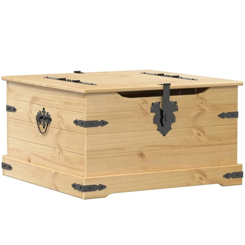 Hot Säilytyslaatikko Corona 78x78x45 cm täysi mänty (02771) Säilytysarkut