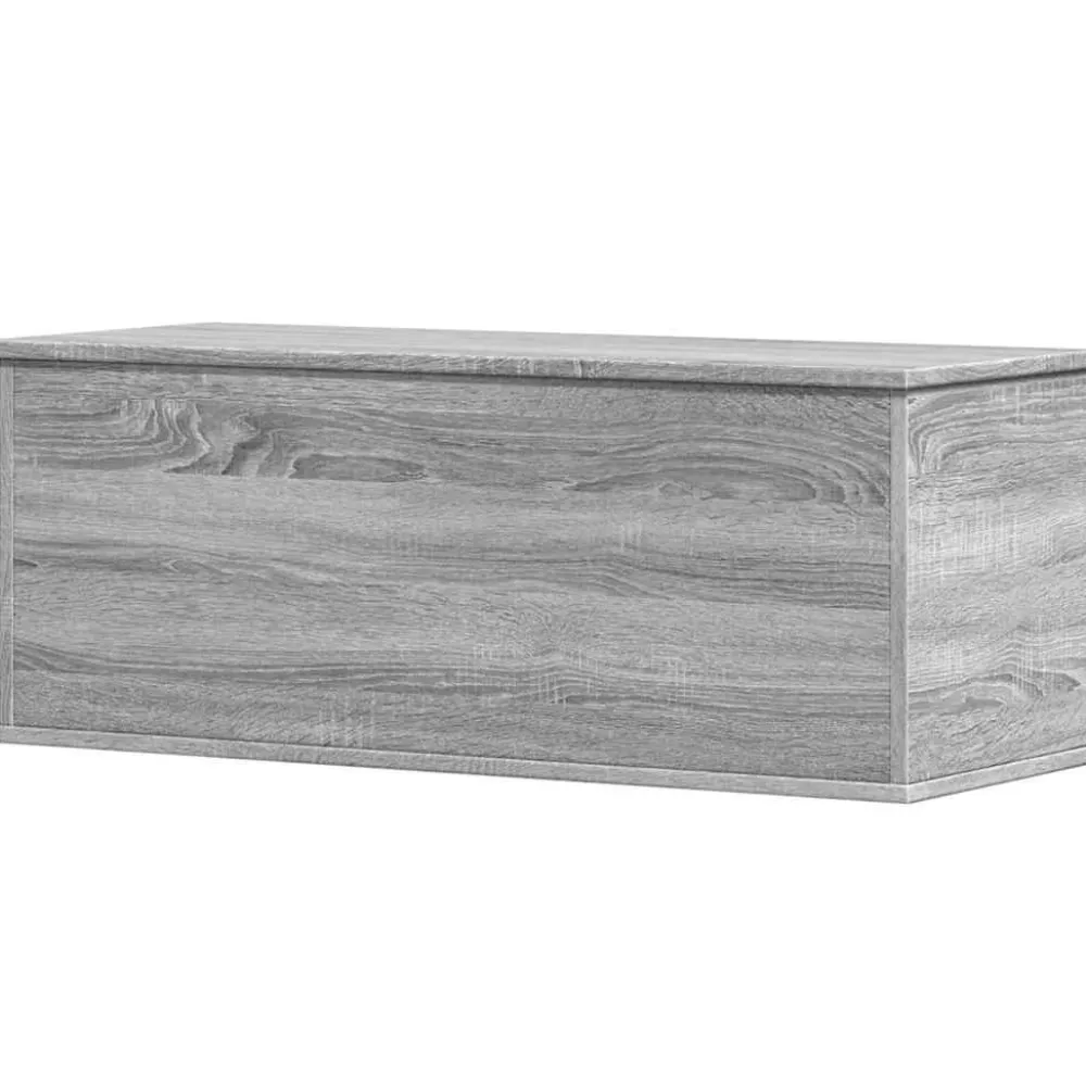 Discount Säilytyslaatikko harmaa Sonoma 90x35x35 cm tekninen puu (40686) Säilytysarkut