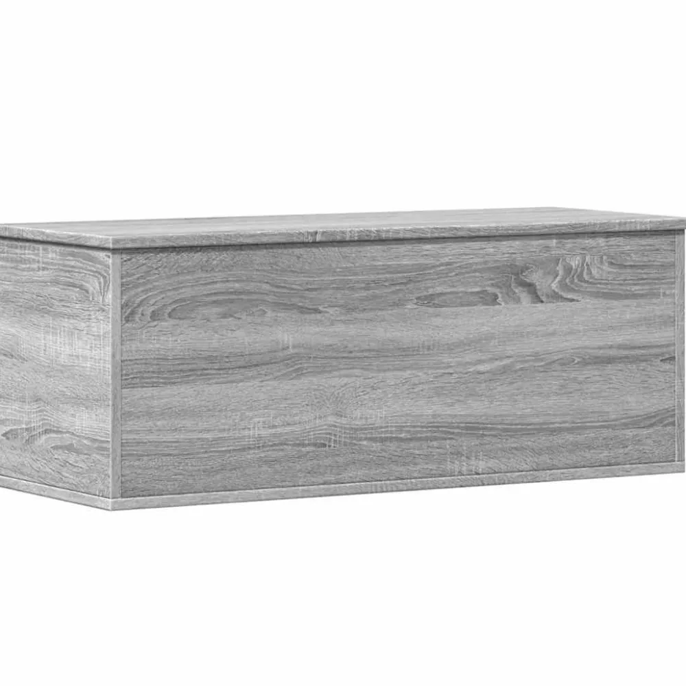 Discount Säilytyslaatikko harmaa Sonoma 90x35x35 cm tekninen puu (40686) Säilytysarkut