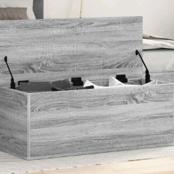 Discount Säilytyslaatikko harmaa Sonoma 90x35x35 cm tekninen puu (40686) Säilytysarkut