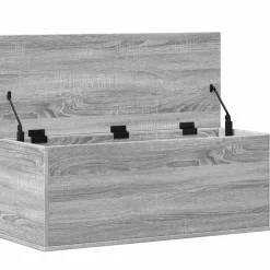 Discount Säilytyslaatikko harmaa Sonoma 90x35x35 cm tekninen puu (40686) Säilytysarkut