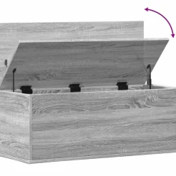 Discount Säilytyslaatikko harmaa Sonoma 90x35x35 cm tekninen puu (40686) Säilytysarkut