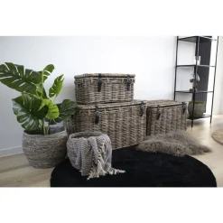 Säilytyslaatikko Depok, 3kpl, harmaanruskea rottinki*House Nordic Sale