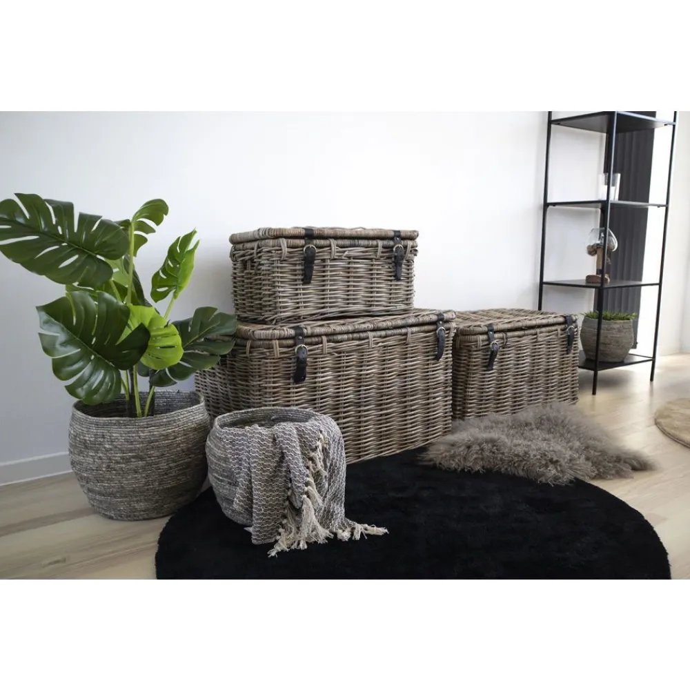 Säilytyslaatikko Depok, 3kpl, harmaanruskea rottinki*House Nordic Sale