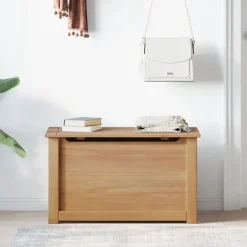 Säilytyslaatikko kannella Panama 79x42x46 cm täysi mänty (16387)*FinePRICE