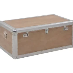 Säilytyslaatikko täysi kuusipuu 91x52x40 cm ruskea*FinePRICE