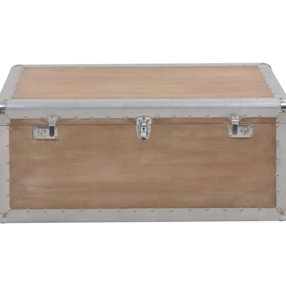 Säilytyslaatikko täysi kuusipuu 91x52x40 cm ruskea*FinePRICE