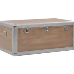 Säilytyslaatikko täysi kuusipuu 91x52x40 cm ruskea*FinePRICE
