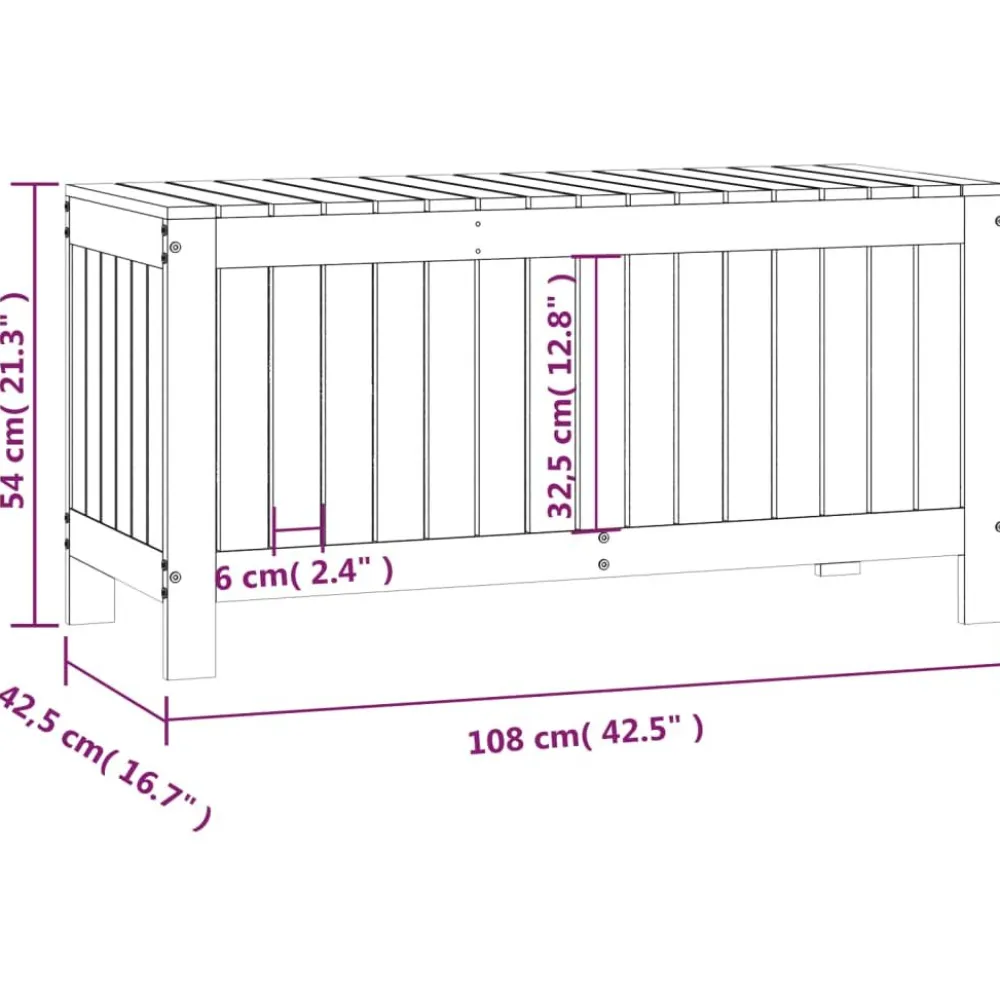 Säilytyslaatikko täysi mänty, 108x42,5x54 cm, eri värejä (28151)*FinePRICE Online
