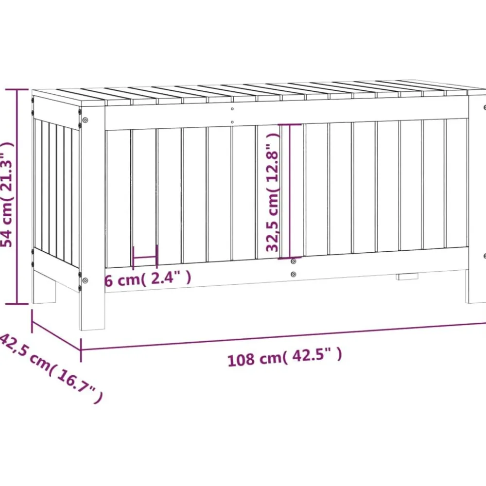 Säilytyslaatikko täysi mänty, 108x42,5x54 cm, eri värejä (28151)*FinePRICE Online