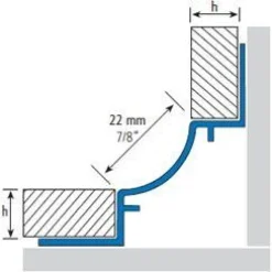 Sisäkulmapala sisäkulmalistaan alumiini i-210a, 10mm, eri värejä*Euroshrink Outlet