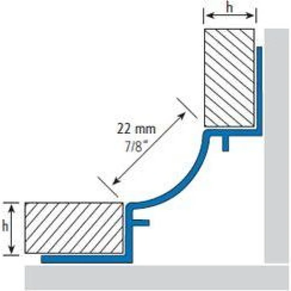 Sisäkulmapala sisäkulmalistaan alumiini i-210a, 10mm, eri värejä*Euroshrink Outlet