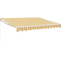 Hot Sisäänkelattava markiisi keltavalk. 3,5x2,5 m kangas/alumiini Markiisit