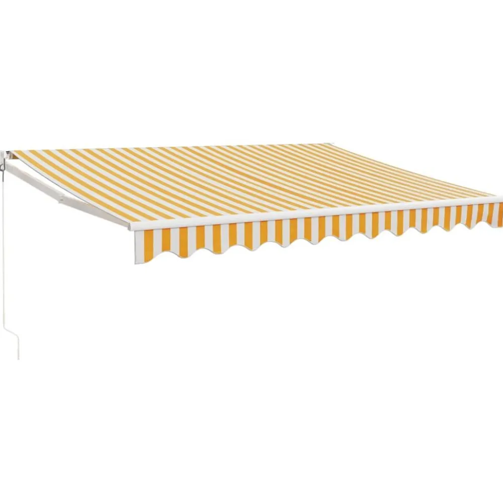 Hot Sisäänkelattava markiisi keltavalk. 3,5x2,5 m kangas/alumiini Markiisit