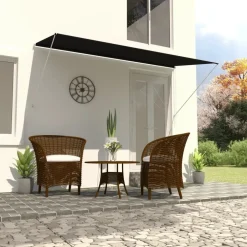 Clearance Sisäänkelattava markiisi 300x150 cm antrasiitti Markiisit