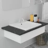 Outlet Sisäänrakennettu pesuallas 42x39x18 cm keraaminen valkoinen Tasoon Upotettavat Altaat