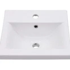 Outlet Sisäänrakennettu pesuallas 42x39x18 cm keraaminen valkoinen Tasoon Upotettavat Altaat