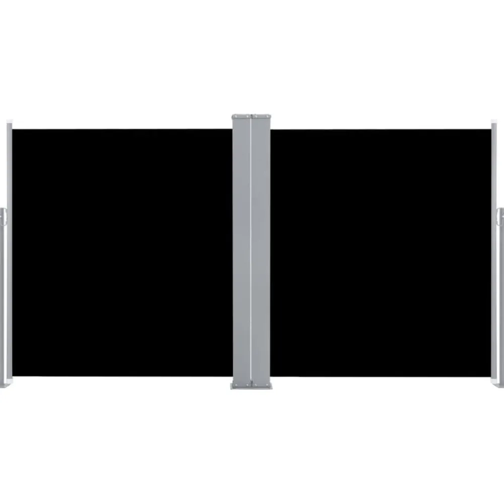 Discount Sisäänvedettävä sivumarkiisi 120x600 cm musta Markiisit