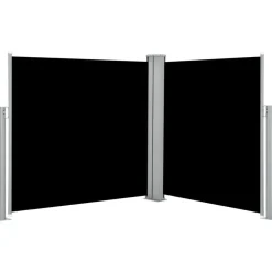 Discount Sisäänvedettävä sivumarkiisi 120x600 cm musta Markiisit