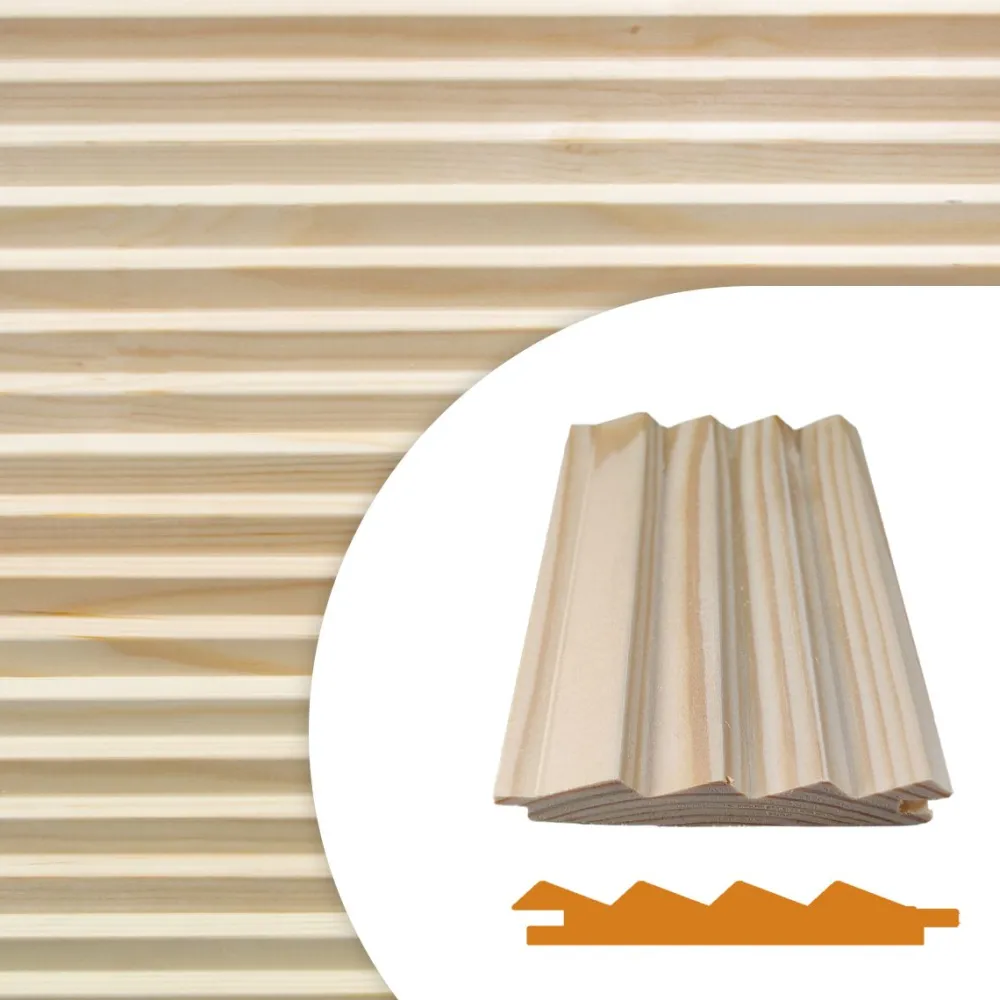 Sisustuspaneeli Laine STK, 12x90x3280, sormijatkettu erikoismänty, ympäripontattu, puuvalmis*Aarni Discount