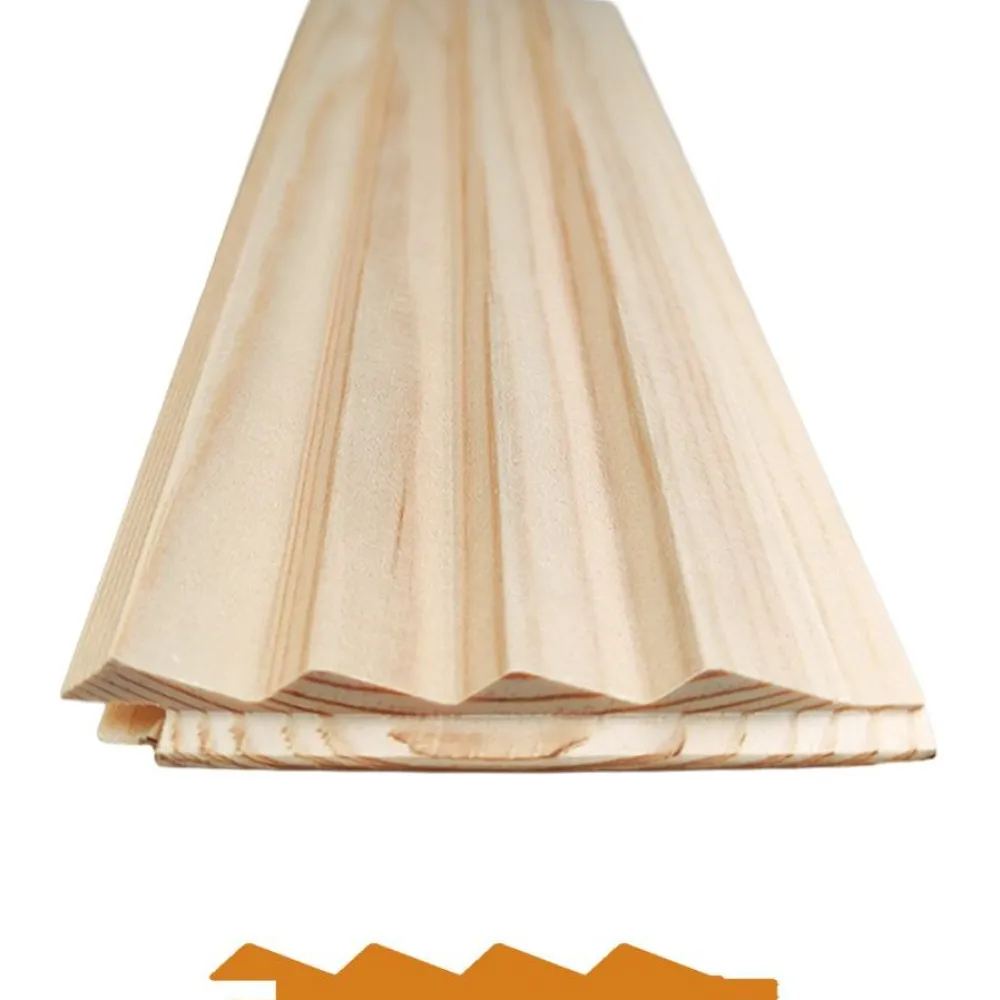 Sisustuspaneeli Laine STK, 12x90x3280, sormijatkettu erikoismänty, ympäripontattu, puuvalmis*Aarni Discount