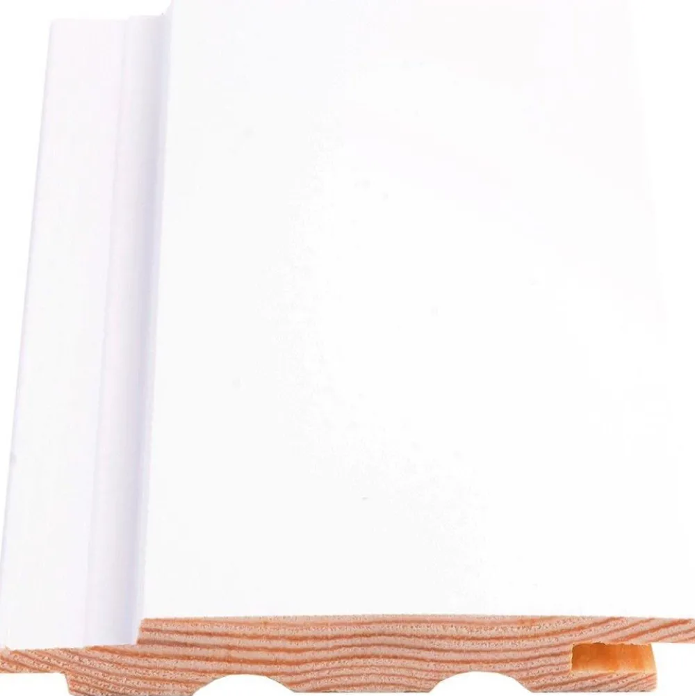 Sisustuspaneeli STS-3 PN 13x95x2100mm Sj mänty ympäripontattu maalattu valkoinen*Maler New
