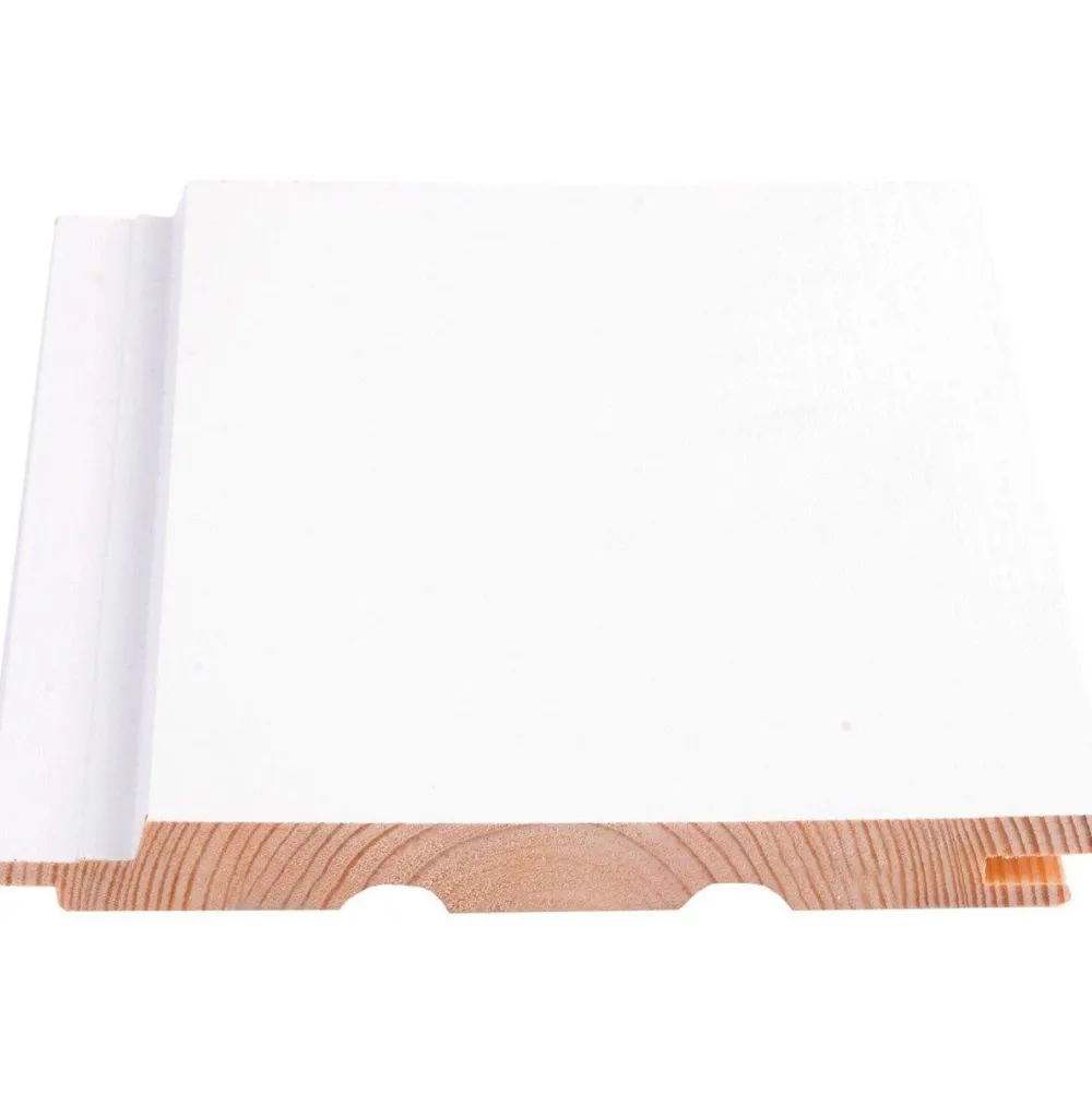 Online Sisustuspaneeli STS-3 PN 14x145x2100mm Sj mänty ympäripontattu maalattu valkoinen Seinäpaneelit|Kattopaneelit