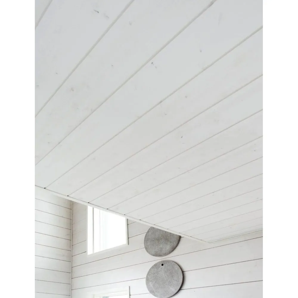 Outlet Sisustuspaneeli Struktuuri STS 15x176x2350 mm valkoinen Saunapaneelit|Kattopaneelit