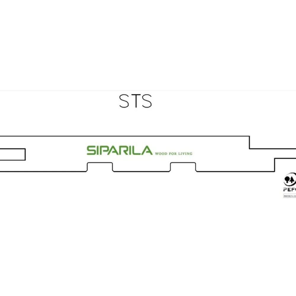Sisustus-/saunapaneeli Struktuuri 15x176x2350 mm kuusi STS helmiäisharmaa*Siparila New