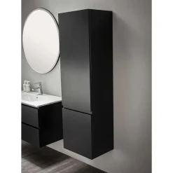 Hot Sivukaappi Eufori 450x1500x350mm musta Kylpyhuoneen Kaapit