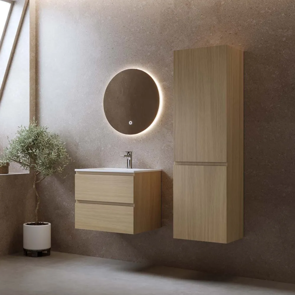 Sivukaappi Eufori, 450x1500x350mm, vaalea tammi*Bathlife