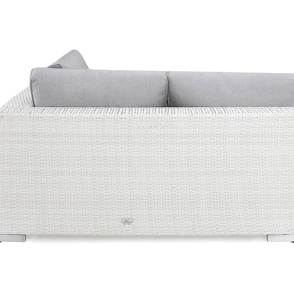 Sohvan päätymoduuli Bahamas vasen valkoinen/harmaa*Comfort Garden Clearance