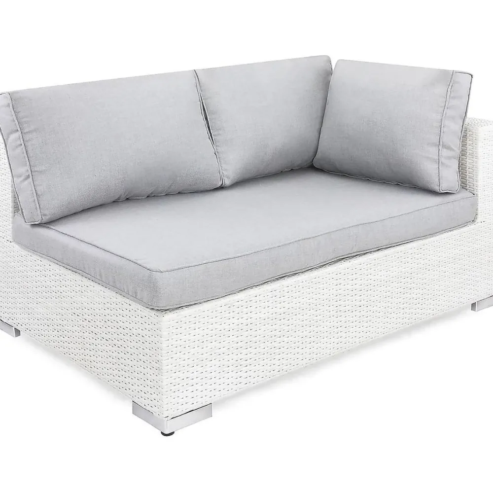 Sohvan päätymoduuli Bahamas vasen valkoinen/harmaa*Comfort Garden Clearance
